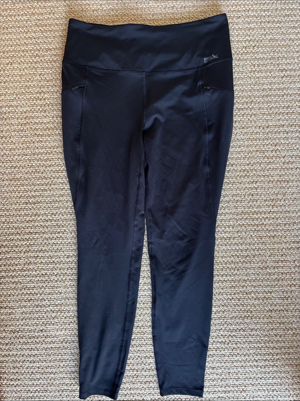 Eddie Bauer Black High-Rise Performance Leggings with Zip Pockets